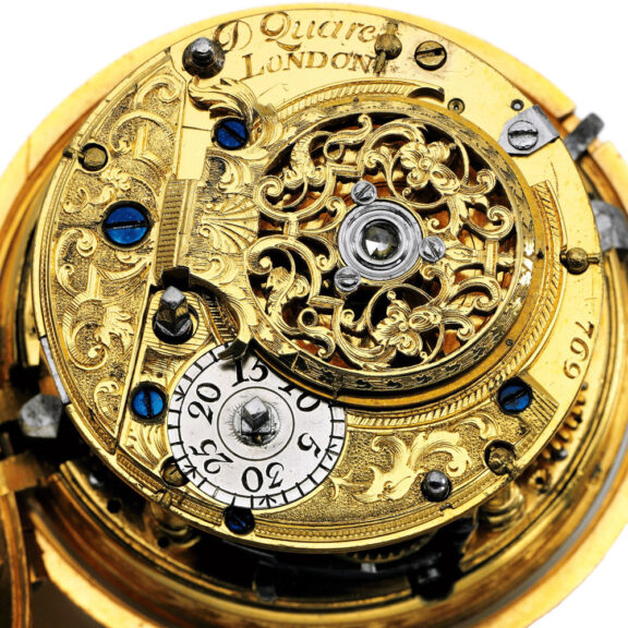 A very fine English quarter repeating verge watch Circa 1715 A very fine English quarter repeating verge watch Circa 1715