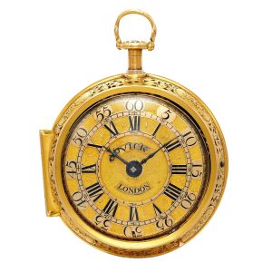 An exceptional English gold quarter repeating verge Circa 1720