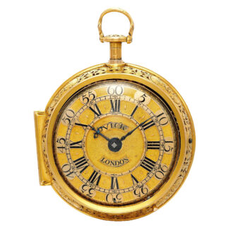 An exceptional English gold quarter repeating verge Circa 1720 An exceptional English gold quarter repeating verge Circa 1720