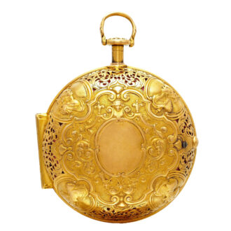 An exceptional English gold quarter repeating verge Circa 1720 An exceptional English gold quarter repeating verge Circa 1720
