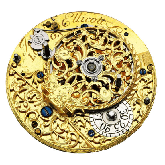 An English large quarter repeating alarm verge watch Circa 1735 An English large quarter repeating alarm verge watch Circa 1735