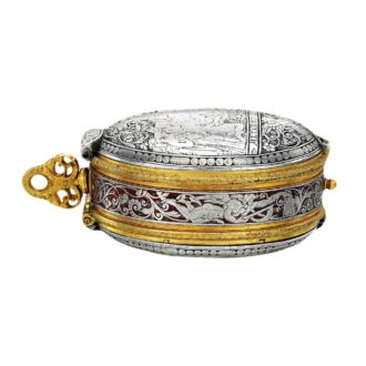 The site of this early gilt-metal astronomical verge watch circa 1618