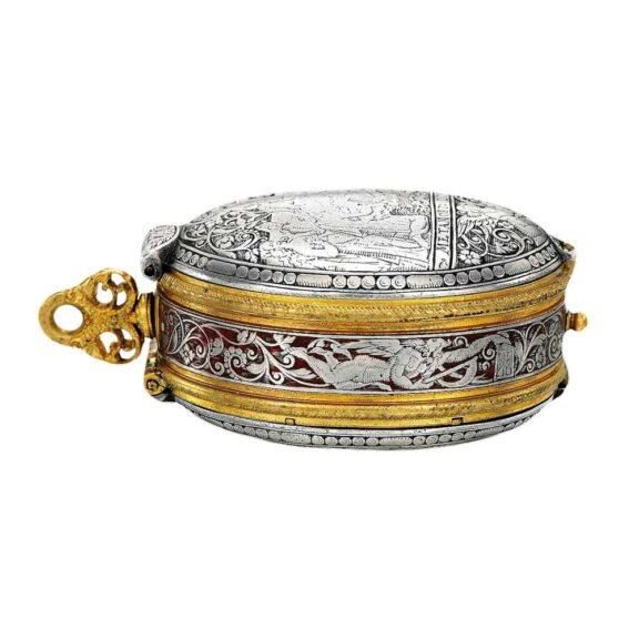 The site of this early gilt-metal astronomical verge watch circa 1618 The site of this early gilt-metal astronomical verge watch circa 1618