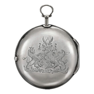 An English fine silver pair cased verge pocket watch Circa 1778