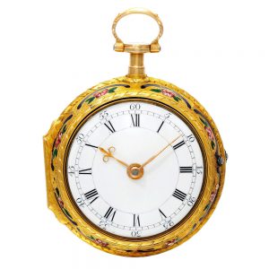 An English gold verge watch with matching chatelaine Circa 1780