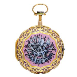 An English gold and enamel quarter repeating verge Circa 1790