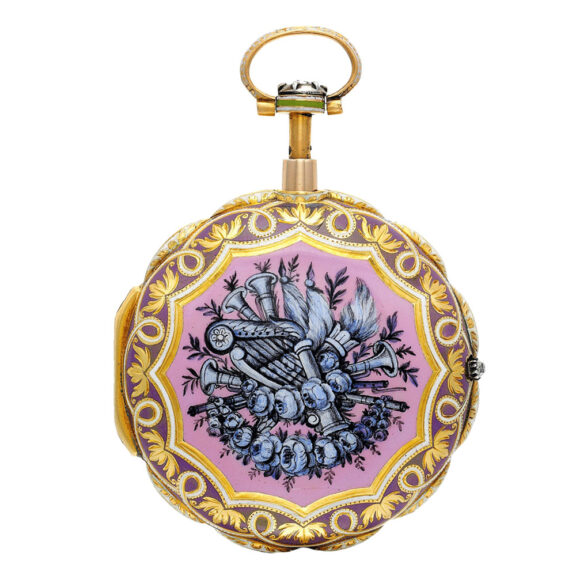 An English gold and enamel quarter repeating verge Circa 1790