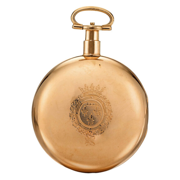 An English gold hunter case watch with coat of arms Circa 1802 An English gold hunter case watch with coat of arms Circa 1802