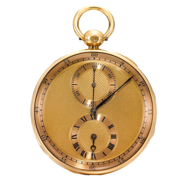 An English gold precision watch with regulator dial Circa 1826