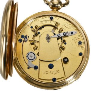 An English gold precision watch with regulator dial Circa 1826