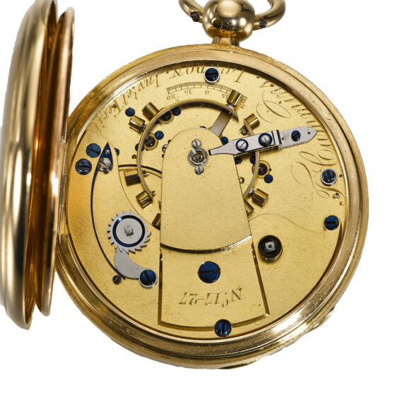 An English gold precision watch with regulator dial Circa 1826 An English gold precision watch with regulator dial Circa 1826