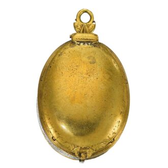 The front cover of this early gilt-metal and silver verge watch circa 1625 The front cover of this early gilt-metal and silver verge watch circa 1625