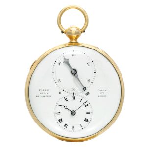 Rare English gold inking key wind chronograph Circa 1823