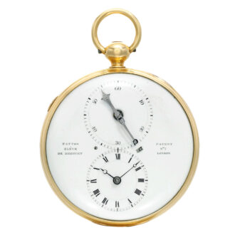 Rare English gold inking key wind chronograph Circa 1823