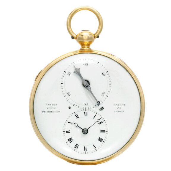 Rare English gold inking key wind chronograph Circa 1823 Rare English gold inking key wind chronograph Circa 1823