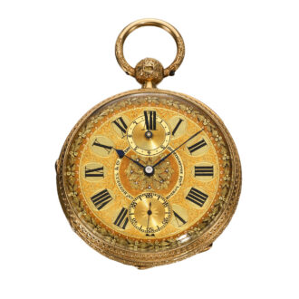 An English rare gold eight day lever pocket watch Circa 1874