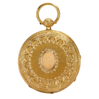 An English rare gold eight day lever pocket watch Circa 1874