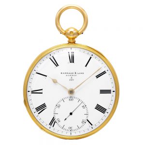 An English fine and unusual gold chronometer Circa 1869