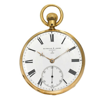 An English innovative gold lever pocket watch Circa 1870 An English innovative gold lever pocket watch Circa 1870