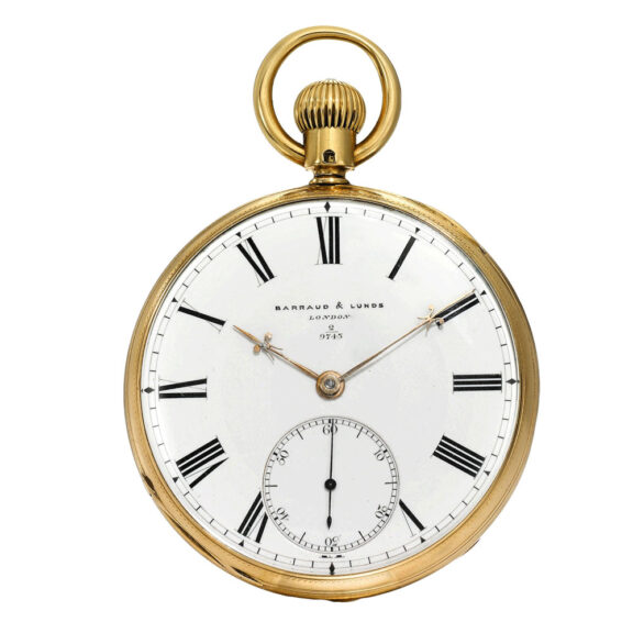 An English innovative gold lever pocket watch Circa 1870 An English innovative gold lever pocket watch Circa 1870