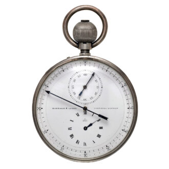 An English very rare silver inking chronograph watch Circa 1872