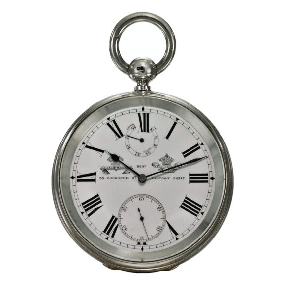 An English large silver chronometer deck watch Circa 1875 An English large silver chronometer deck watch Circa 1875
