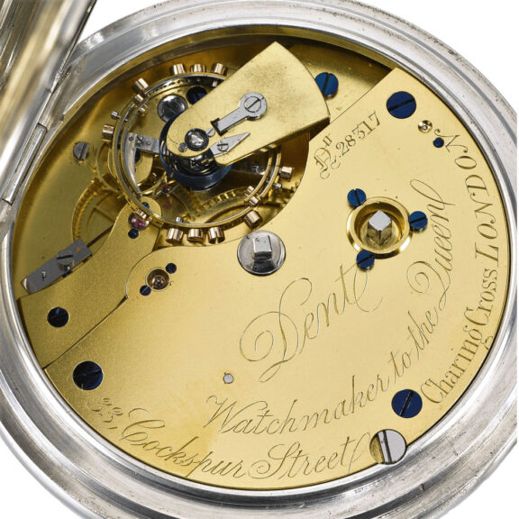 An English large silver chronometer deck watch Circa 1875 An English large silver chronometer deck watch Circa 1875