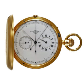 An English gold chronometer chronograph watch Circa 1866