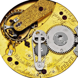 An English gold chronometer chronograph watch Circa 1866 An English gold chronometer chronograph watch Circa 1866