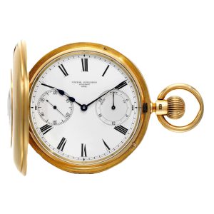 An English chronometer watch with power reserve Circa 1899
