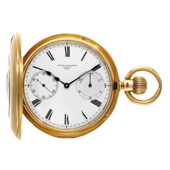 An English chronometer watch with power reserve Circa 1899