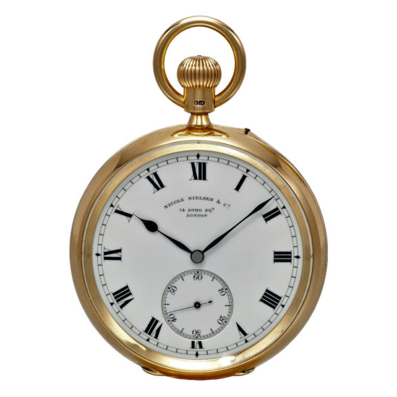 An English grande and petite sonnerie clock watch Circa 1905