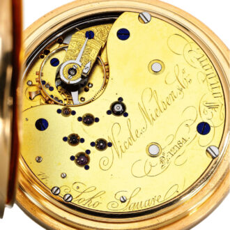 An English grande and petite sonnerie clock watch Circa 1905