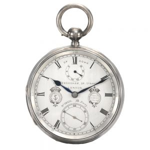 English chronometer deck watch with power reserve Circa 1884
