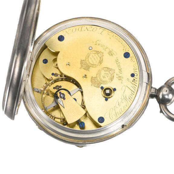 English chronometer deck watch with power reserve Circa 1884 English chronometer deck watch with power reserve Circa 1884