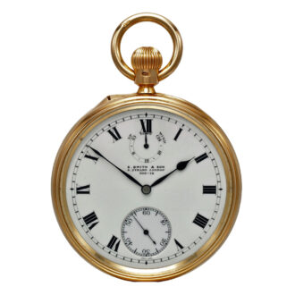 An English gold tourbillon watch with power reserve Circa 1901