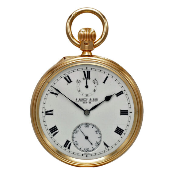 An English gold tourbillon watch with power reserve Circa 1901