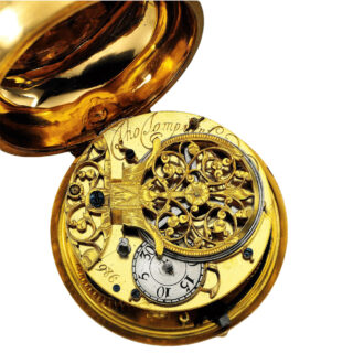 An English gold verge watch by Thomas Tompion Circa 1717