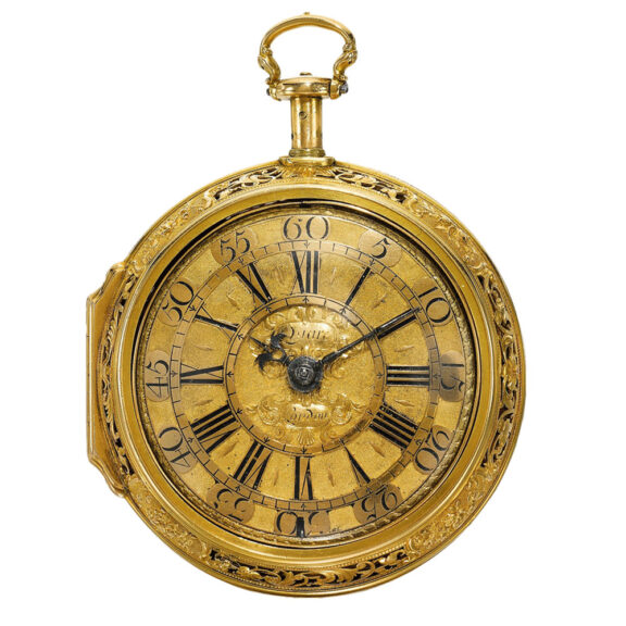 English gold quarter repeating verge by Daniel Quare Circa 1725 English gold quarter repeating verge by Daniel Quare Circa 1725