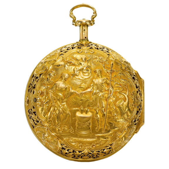 English gold quarter repeating verge by Daniel Quare Circa 1725 English gold quarter repeating verge by Daniel Quare Circa 1725