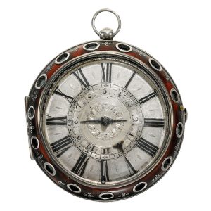 An English silver and tortoiseshell alarm verge watch Circa 1685