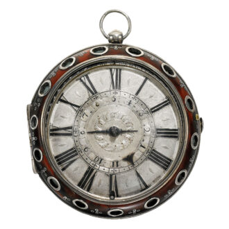 An English silver and tortoiseshell alarm verge watch Circa 1685