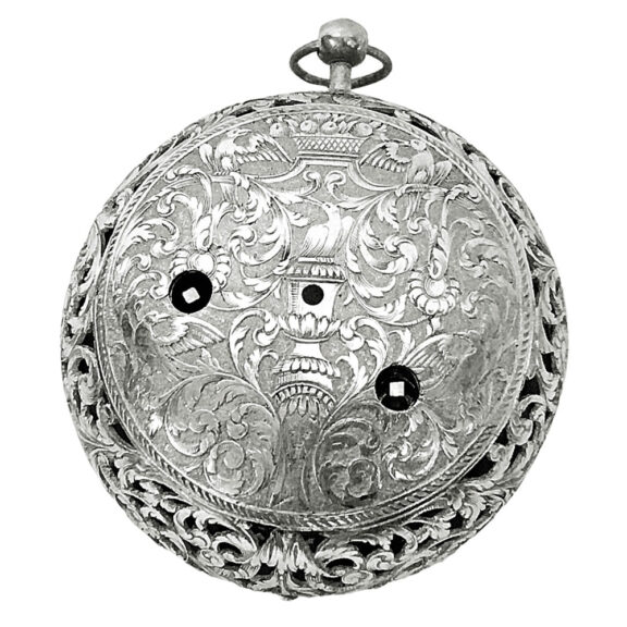 An English silver and tortoiseshell alarm verge watch Circa 1685 An English silver and tortoiseshell alarm verge watch Circa 1685