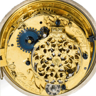 An English silver and tortoiseshell alarm verge watch Circa 1685