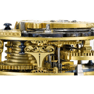 English gold verge with early jewelled balance staff Circa 1715