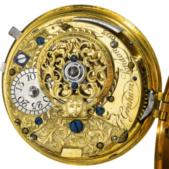 English early gold dumb quarter repeating cylinder Circa 1730 English early gold dumb quarter repeating cylinder Circa 1730