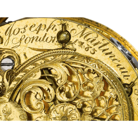 An English gold and bloodstone verge watch Circa 1750 An English gold and bloodstone verge watch Circa 1750