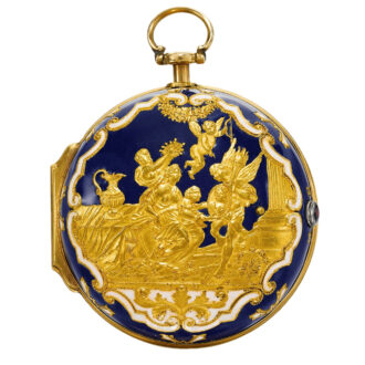 An English gold watch, case by Guillaume Bouvier Circa 1748