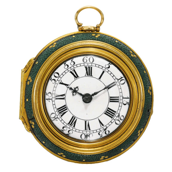 An English gold watch, case by Guillaume Bouvier Circa 1748