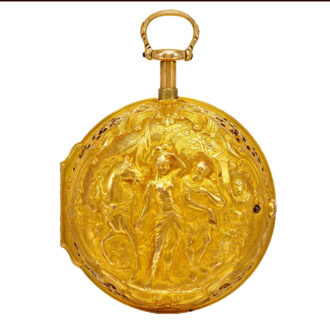 An English gold quarter repeating repousse watch Circa 1755
